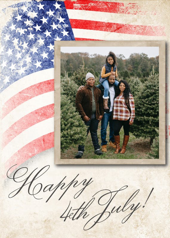 Red white and blue - holidays card