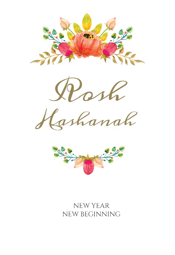 Refresh -  tarjeta de rosh hashanah