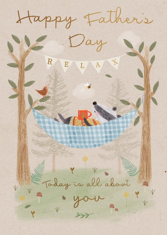 Relax and enjoy -  tarjeta del día del padre