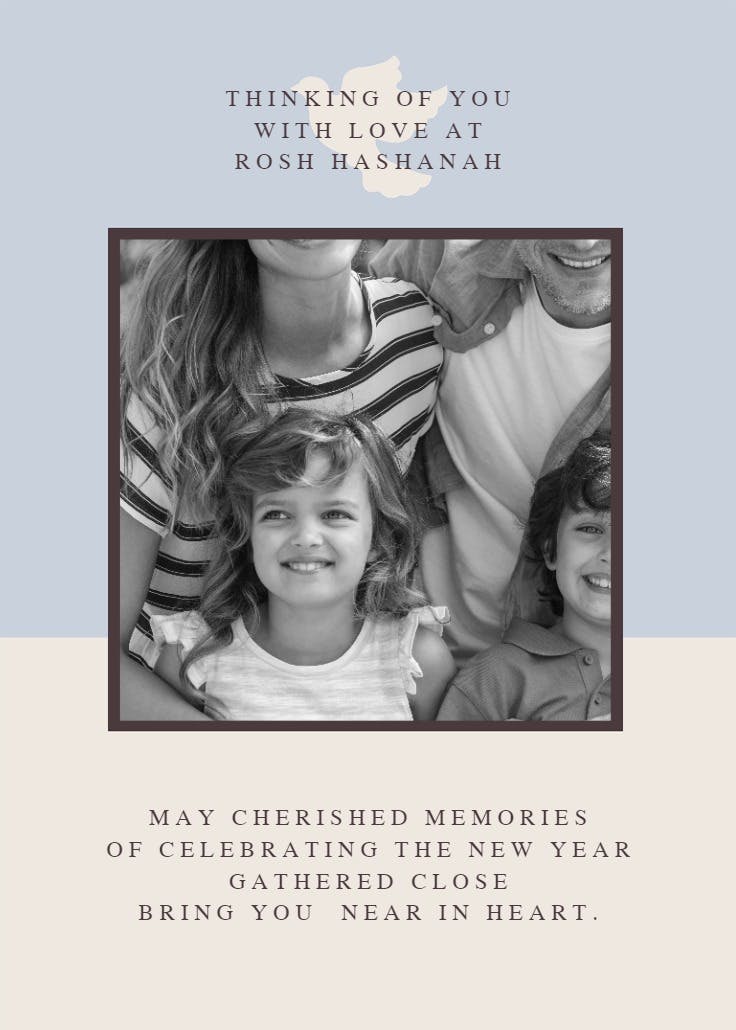 Remembered moment - tarjeta de rosh hashanah