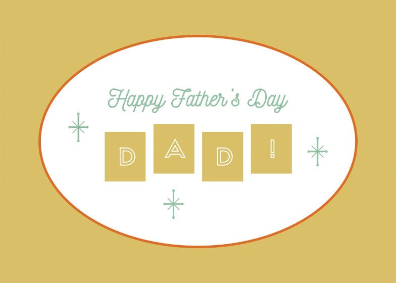 Retro dad -  tarjeta del día del padre
