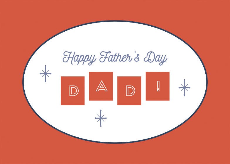 Retro dad -  tarjeta del día del padre