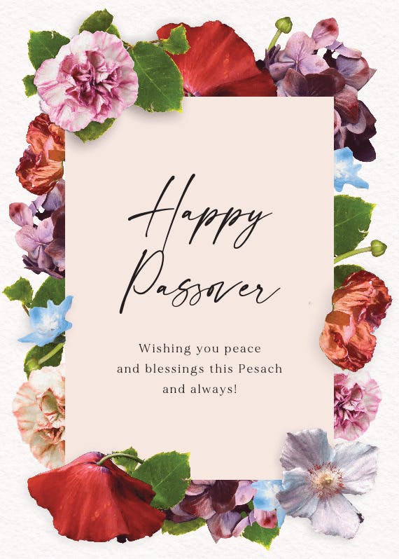 Romantic rosettes - passover card