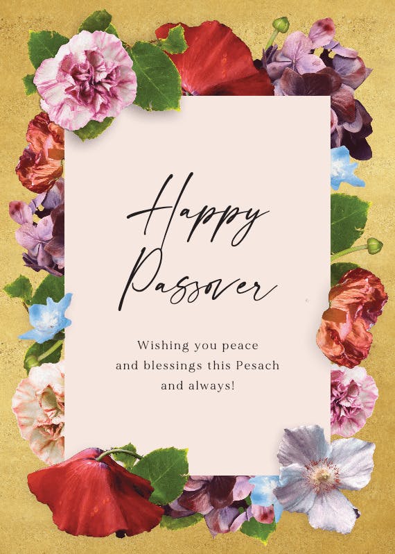 Romantic rosettes - passover card