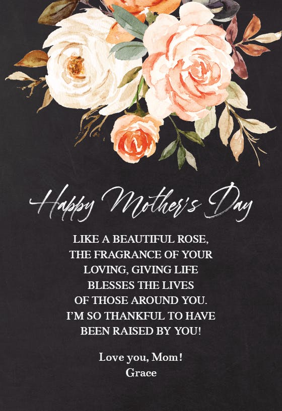 Rose swag - mother's day card