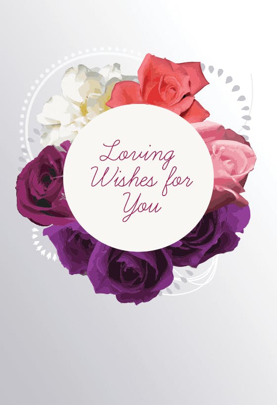 Rose wreath -  tarjeta del día de la madre