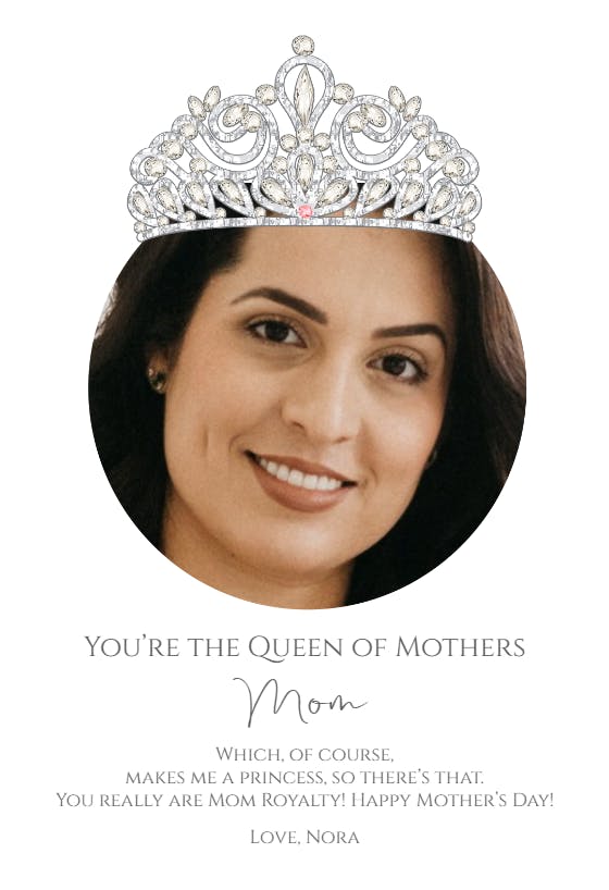Royal mom - mother's day card