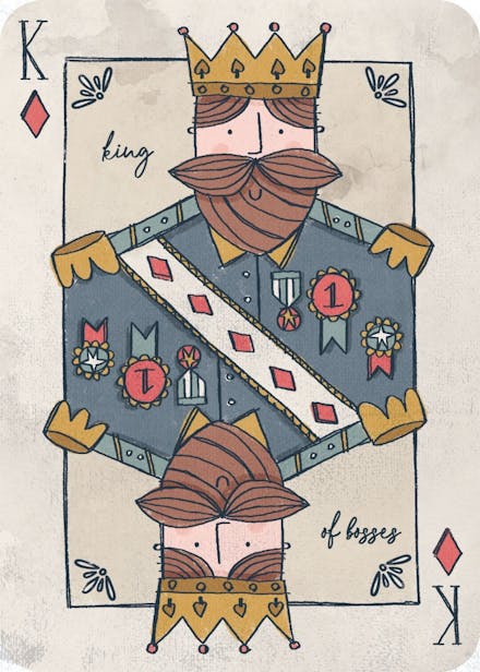 Royal reign - boss day card