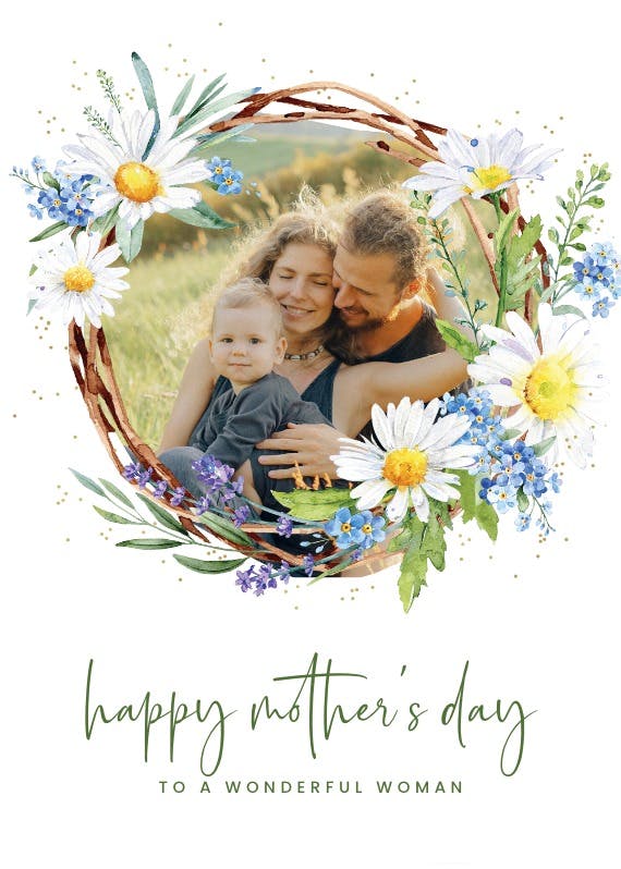 Rustic daisies - tarjeta del día de la madre