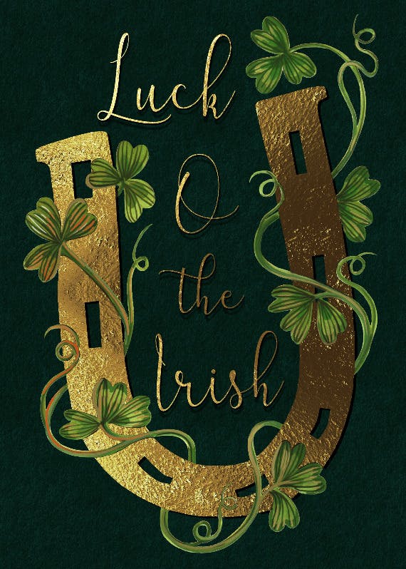 Saddle up, luck - st. patrick's day card