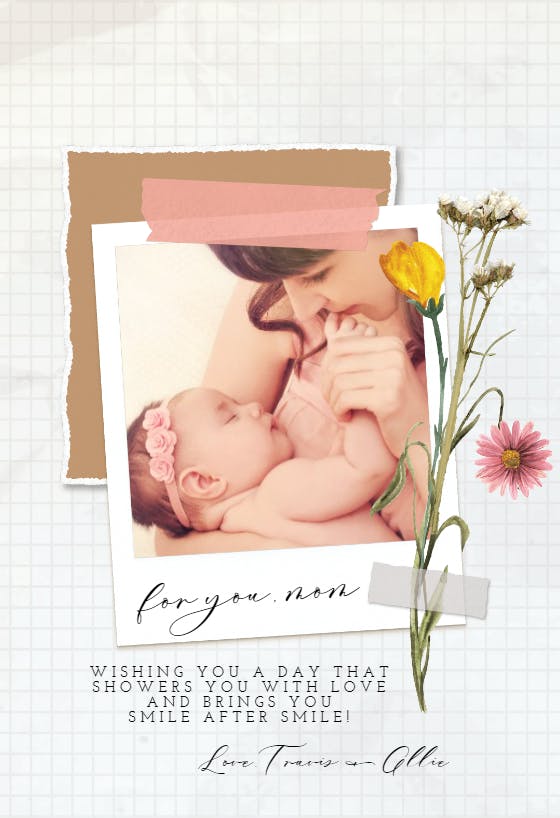 Saved memories -  tarjeta del día de la madre