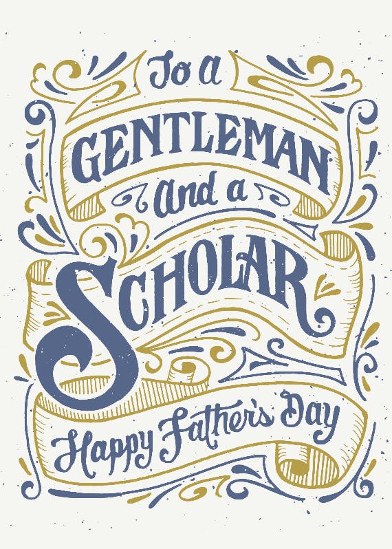 Scholar father -  tarjeta del día del padre