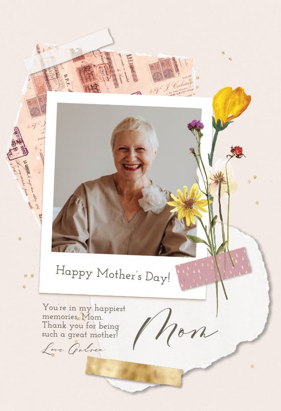 Scrapbook tribute - mother's day card