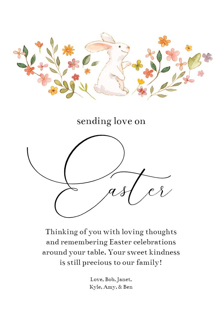 Seasonal swag - easter card