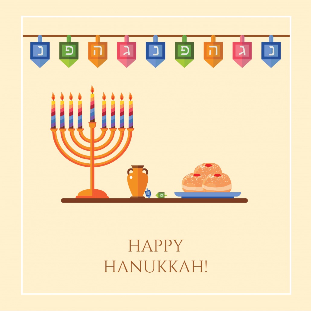 Seasonal Symbols - Hanukkah Card (free) 