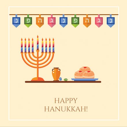 Seasonal Symbols - Hanukkah Card
