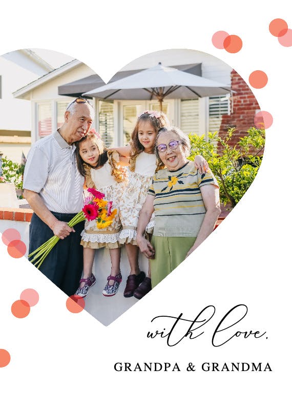 Sending love - grandparents day card