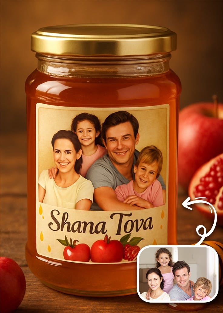 Golden honey - tarjeta de rosh hashanah