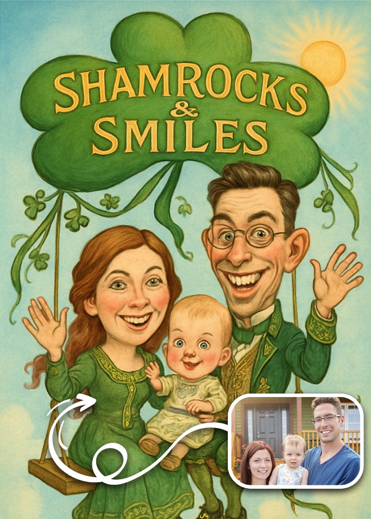 Shamrocks & smiles - st. patrick's day card