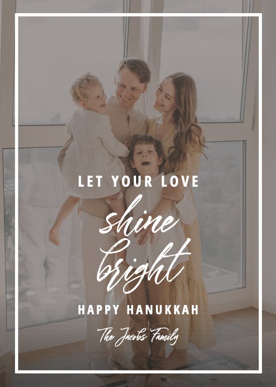 Shine bright - hanukkah card
