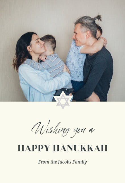 Silver star - Hanukkah Card