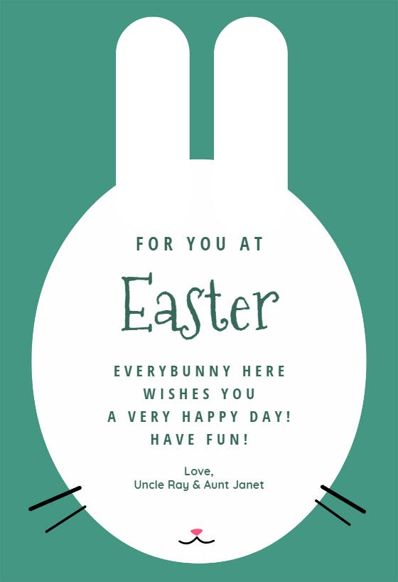 Simple silhouette - easter card