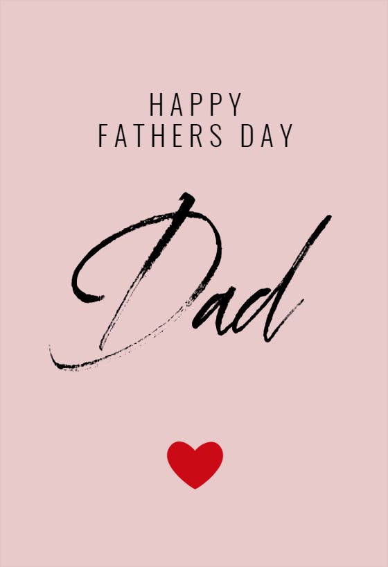 Simply said - father's day card