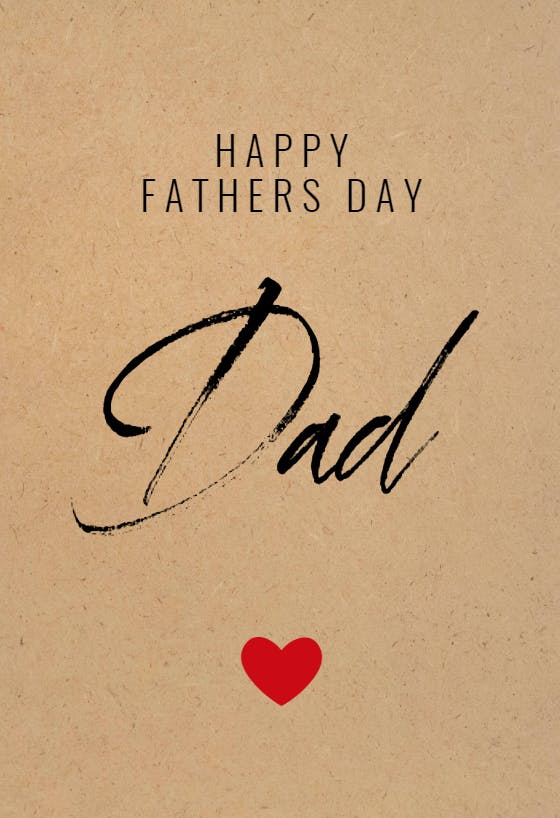 Simply said - father's day card