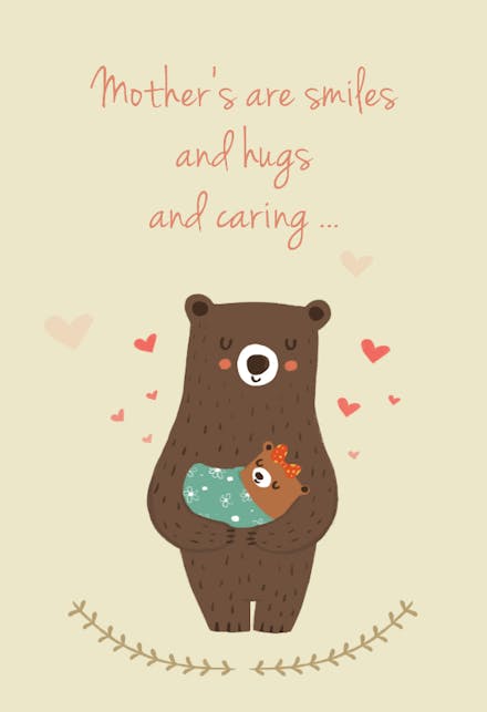 Smiles And Hugs - Mother's Day Card
