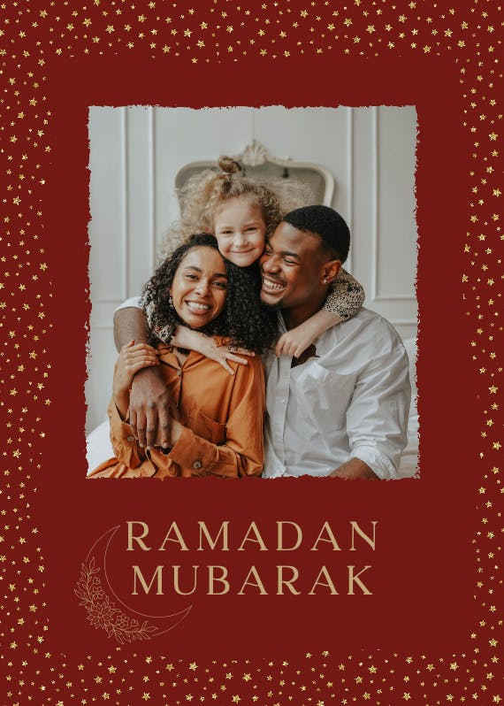 Sparkle stars - ramadan card