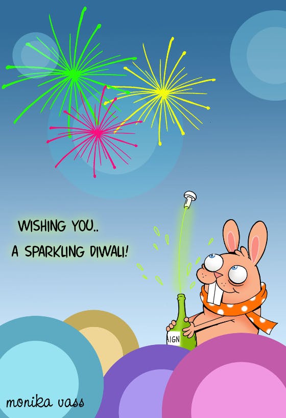 Sparkling diwali - holidays card