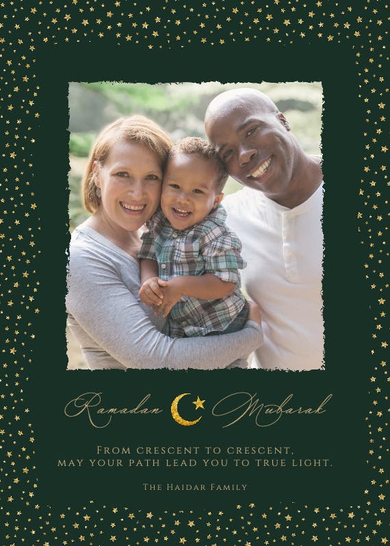 Sparkling stars - ramadan card