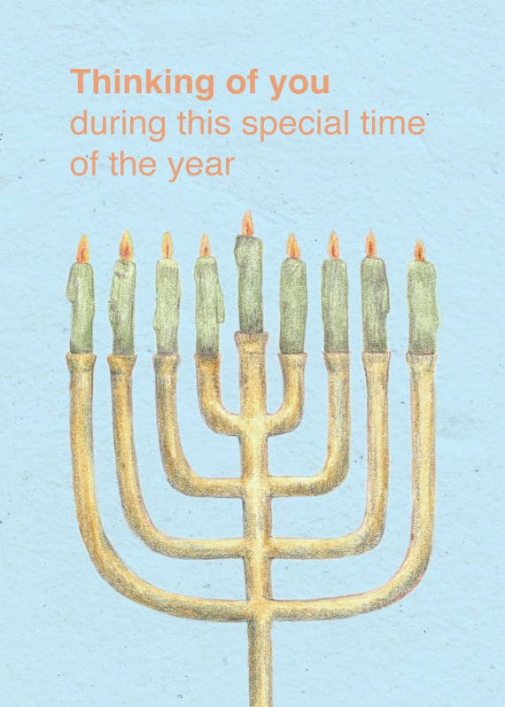 Special time of the year -  tarjeta de hannukah