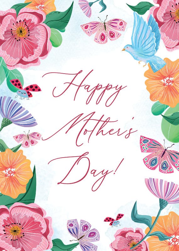 Spring colors - mother's day card