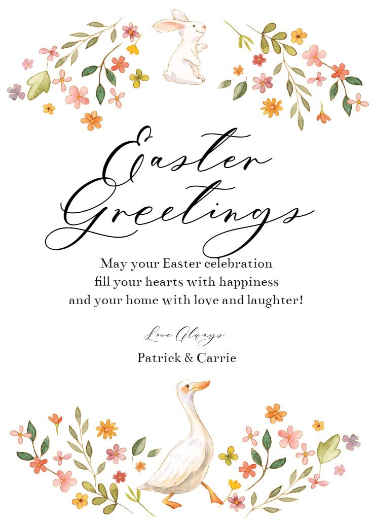 Spring sprinters - easter card