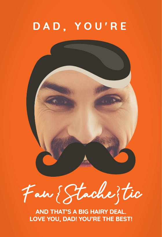 Stached - father's day card