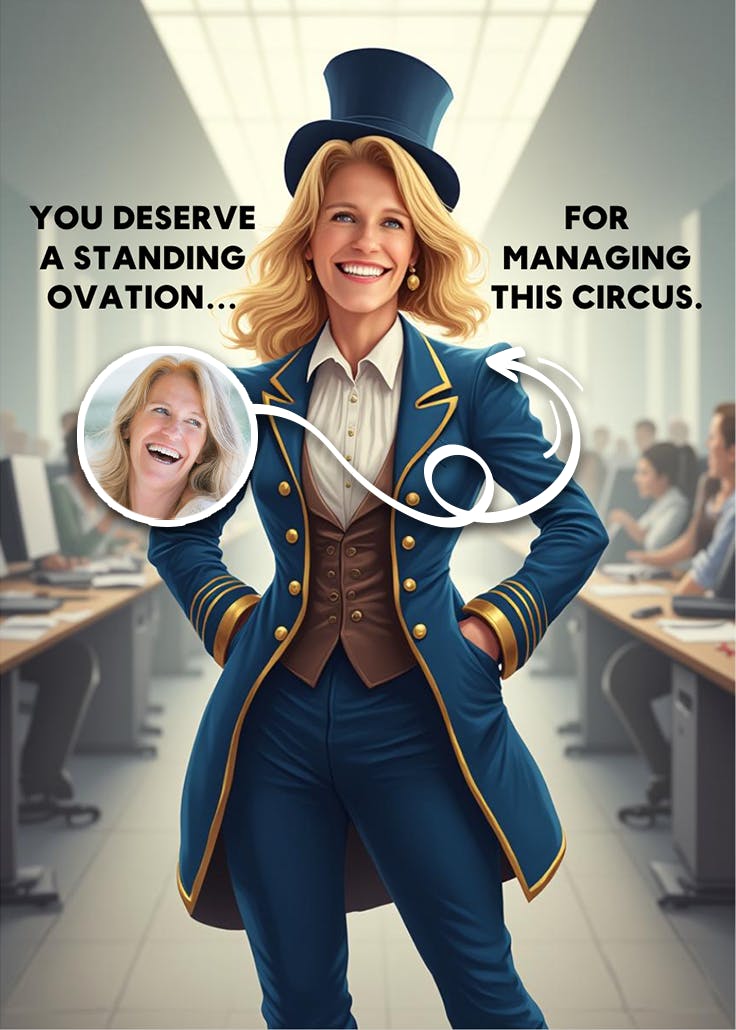Standing ovation - boss day card