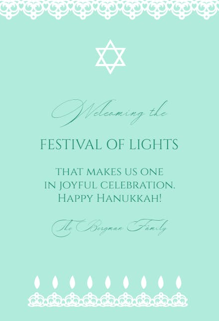 Star Candles - Hanukkah Card