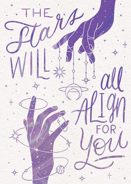Stars align - good luck card