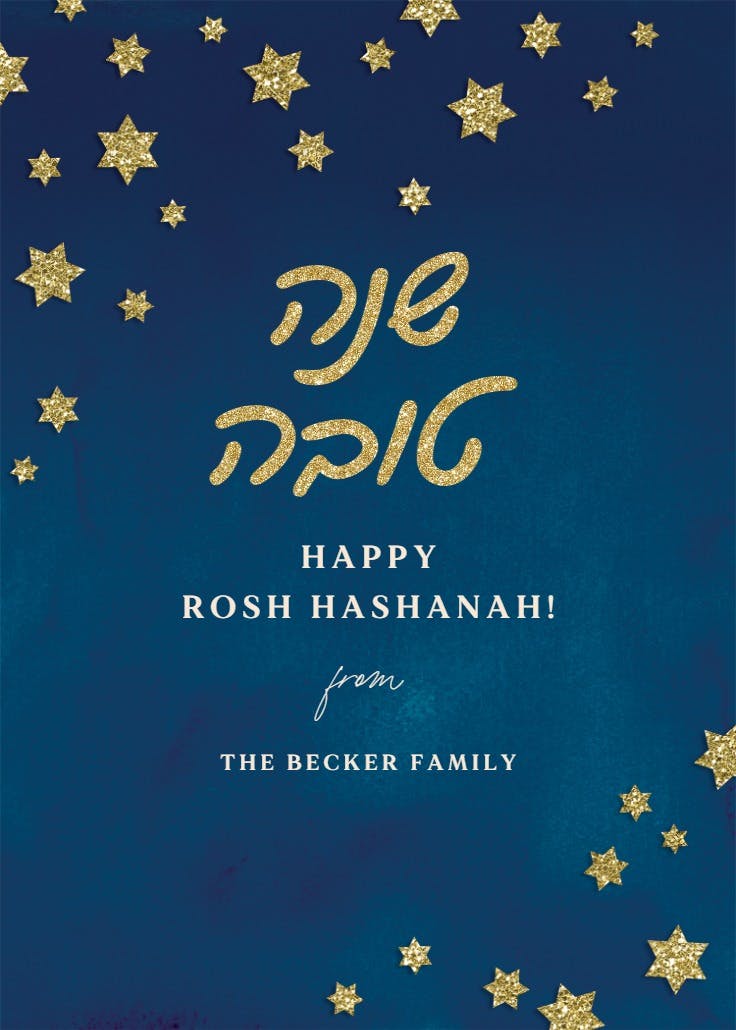 Stars of faith - rosh hashanah card