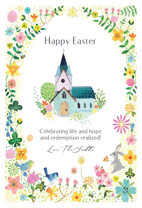 Stately steeple - easter card