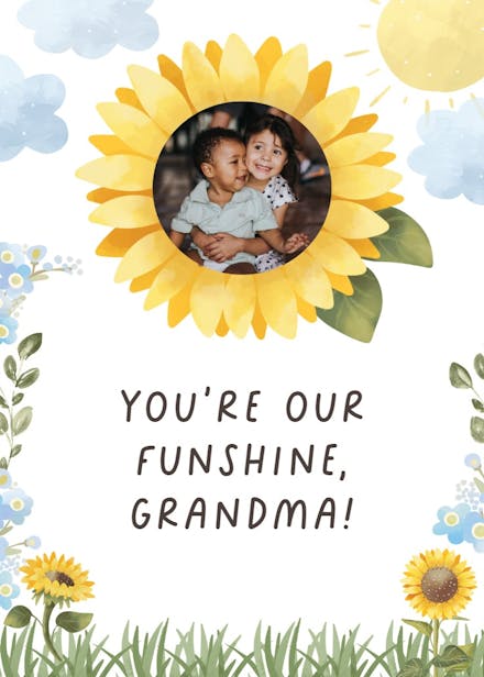 Sunflower smile - holidays card