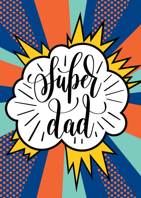 Super dad -  tarjeta del día del padre