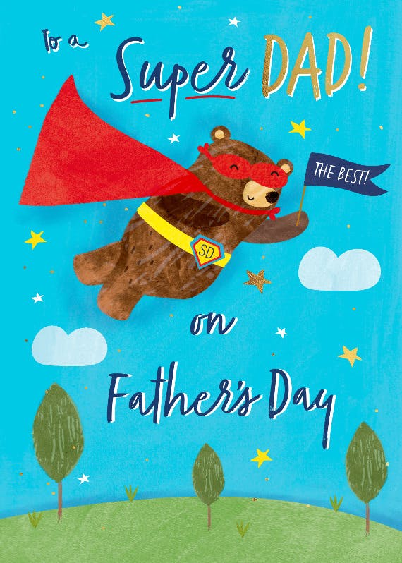Super dad - tarjeta del día del padre