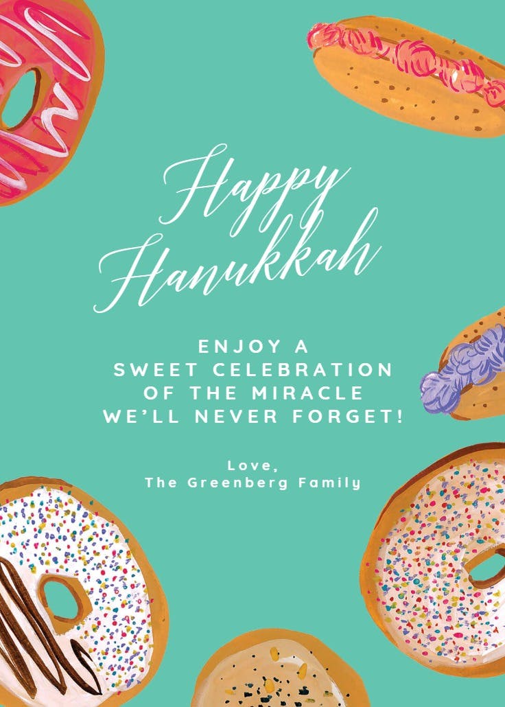 Sweet holidays - hanukkah card