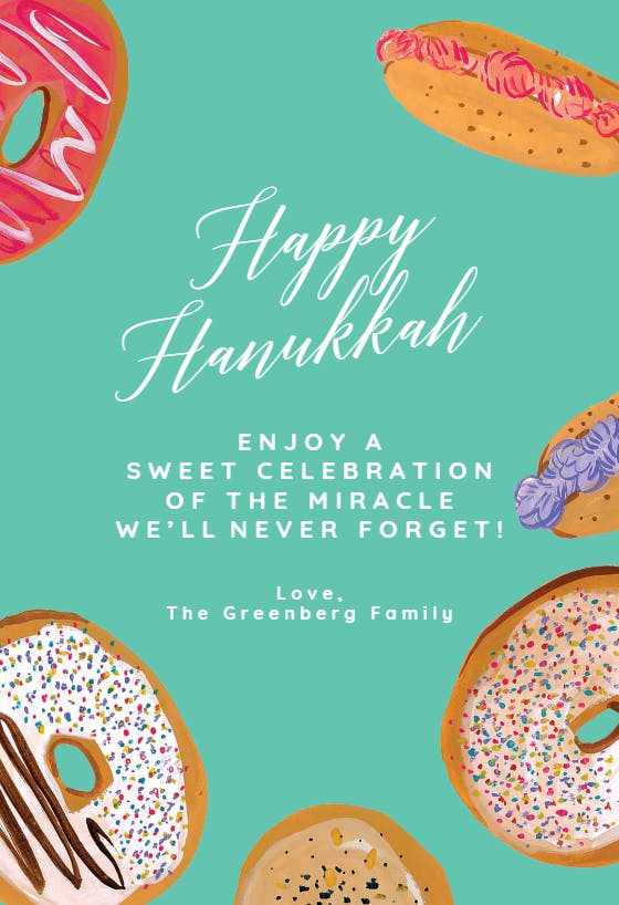 Sweet holidays - hanukkah card