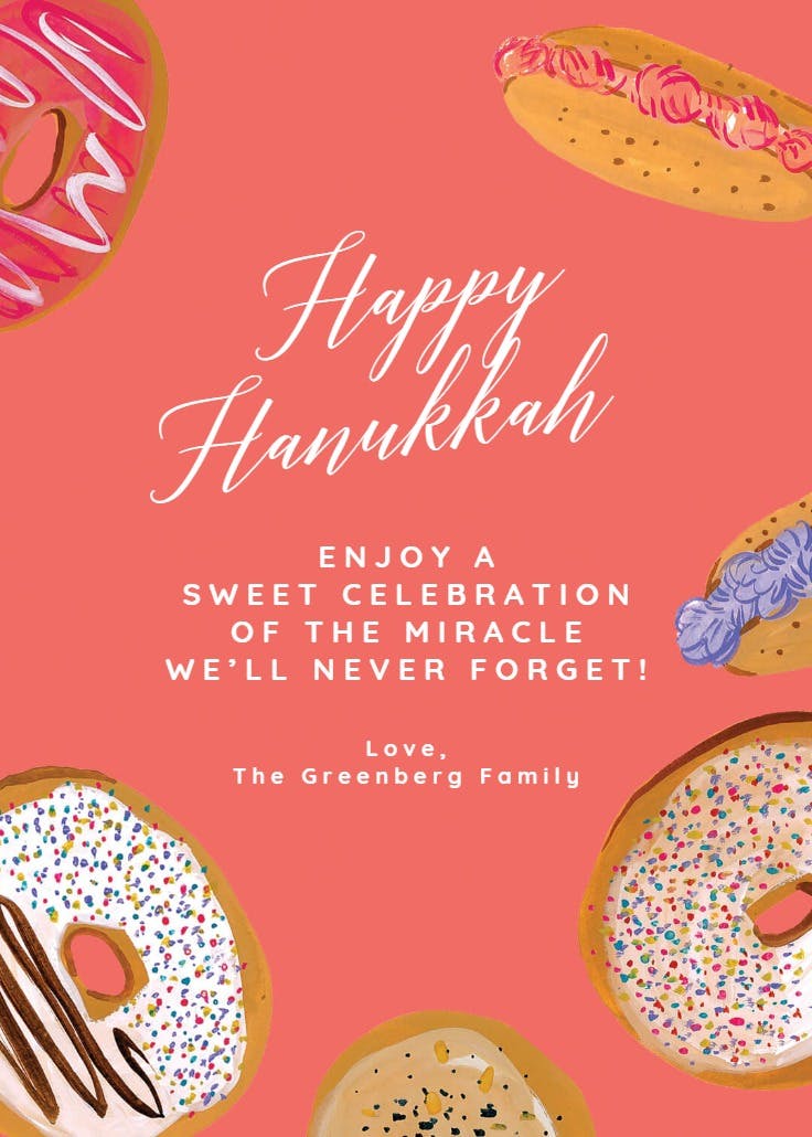 Sweet holidays - tarjeta de hannukah