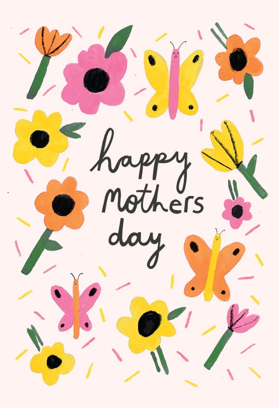 Sweet illustration - mother's day card