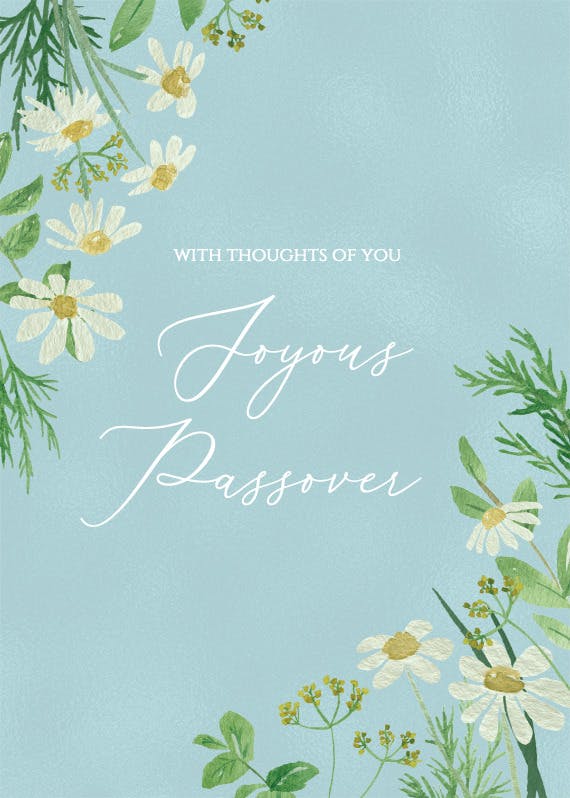 Sweet spring - passover card