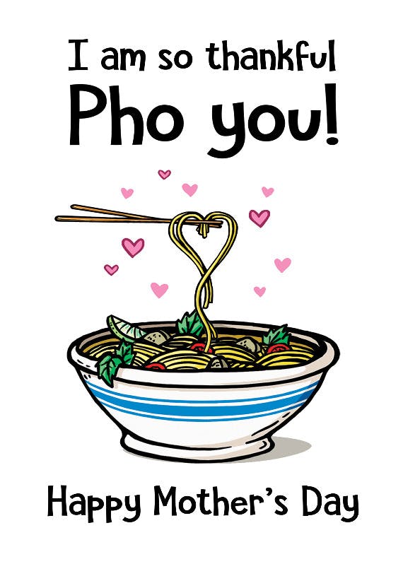 Thankful pho you - mother's day card